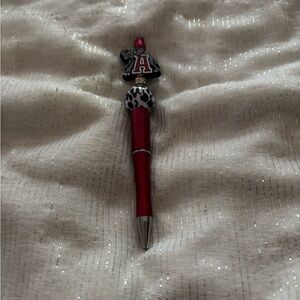 Red and Silver Pen with Animal Print